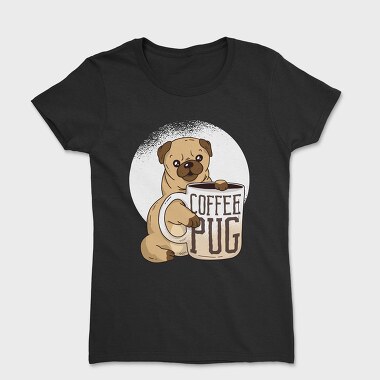 Coffee Pug Mug, Women's T-Shirt