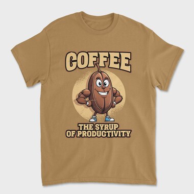 Coffee the Syrup of Productivity, Unisex Men's T-Shirt