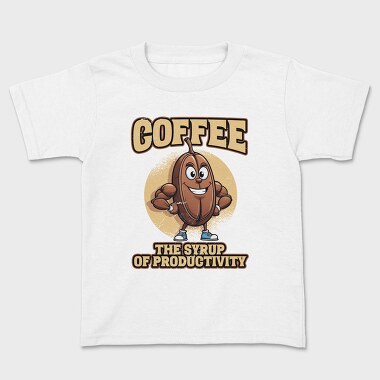 Coffee the Syrup of Productivity, Kids' T-Shirt