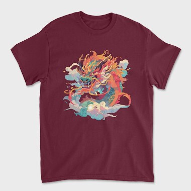 Colorful Dragon Chinese, Unisex Men's T-Shirt