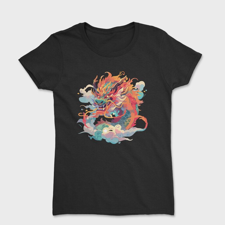Colorful Dragon Chinese, Women's T-Shirt