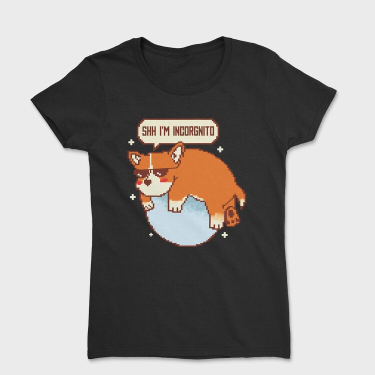 Corgi Dog Pixel, Women's T-Shirt