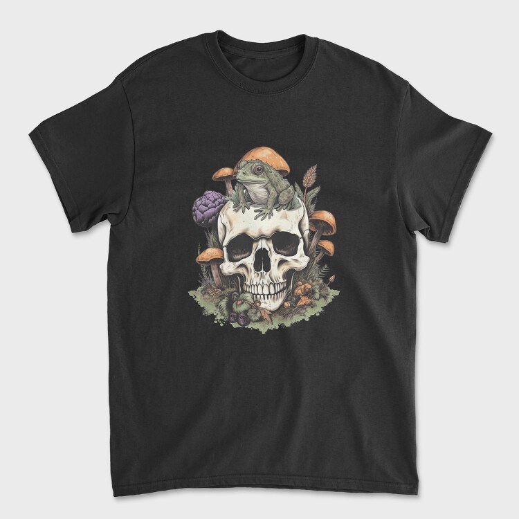Cottagecore Frog Skull, Unisex Men's T-Shirt