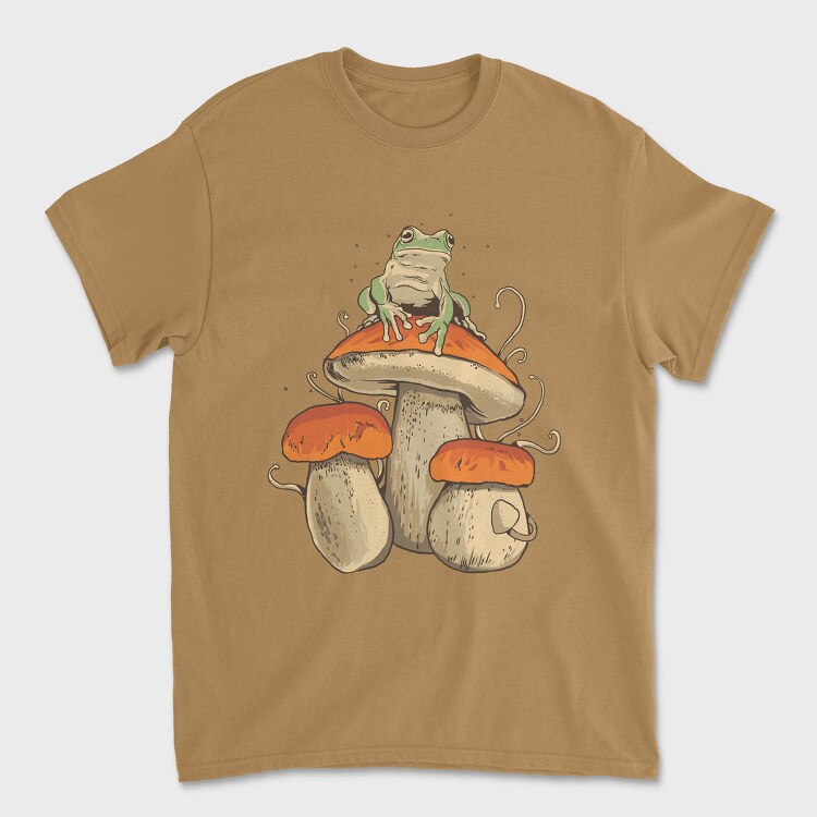 Cottagecore Mushroom Frog, Унисекс Мъжка Тениска