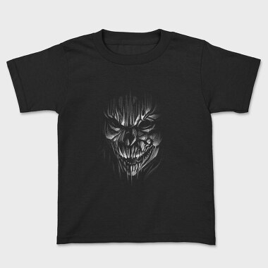Creepy Monochrome Skeleton, Kids' T-Shirt