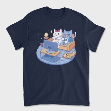 Cute Cats Video Games Anime, Unisex Men's T-Shirt
