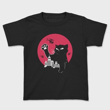 Cute Catzilla, Kids' T-Shirt
