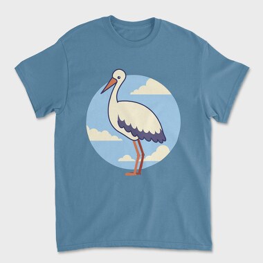 Cute Stork, Unisex Men's T-Shirt