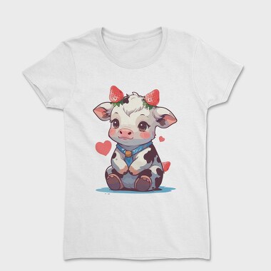 Cute Strawberry Cow, Women's T-Shirt