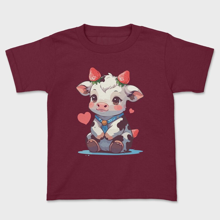 Cute Strawberry Cow, Детска Тениска