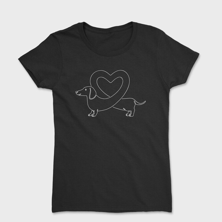 Dachshund Heart, Women's T-Shirt