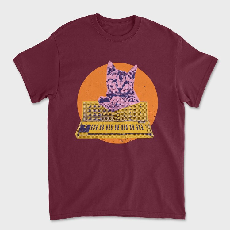 Cat Synth, Унисекс Мъжка Тениска