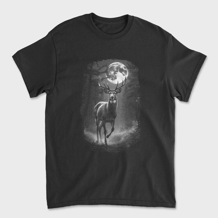 Deer Monochrome, Unisex Men's T-Shirt