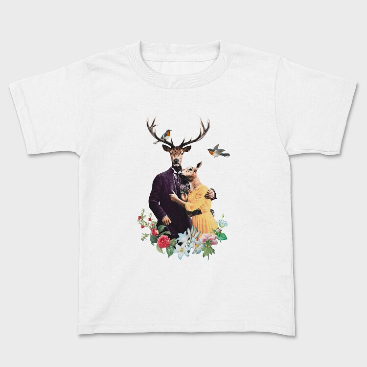 Deers Couple, Kids' T-Shirt