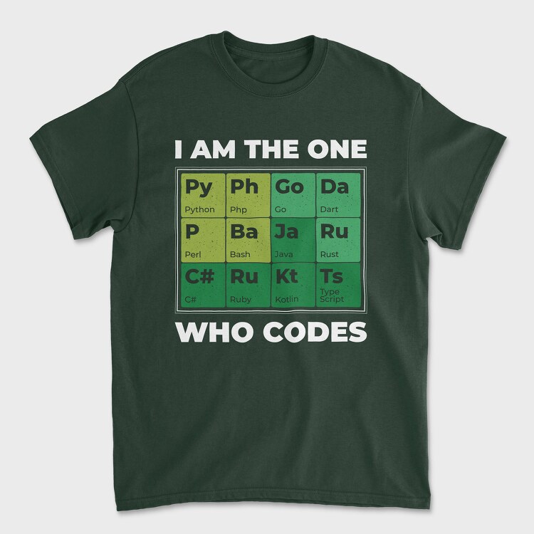 Developer Periodic Table, Unisex Men's T-Shirt