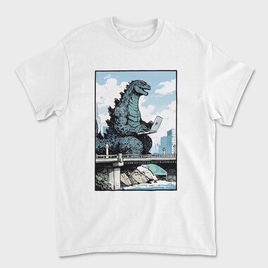 Dinosaur Working, Unisex Men's T-Shirt