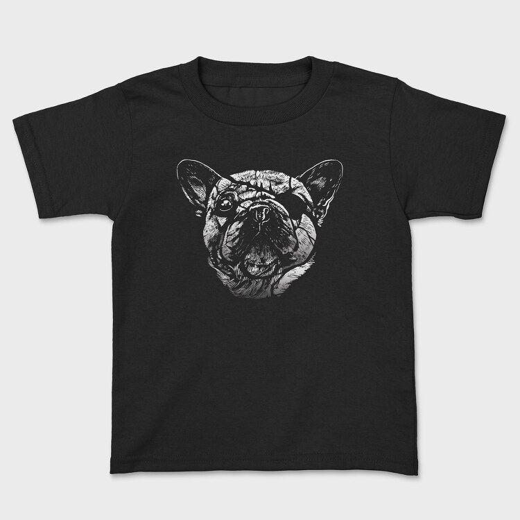 Dog Blindfold Portrait, Kids' T-Shirt