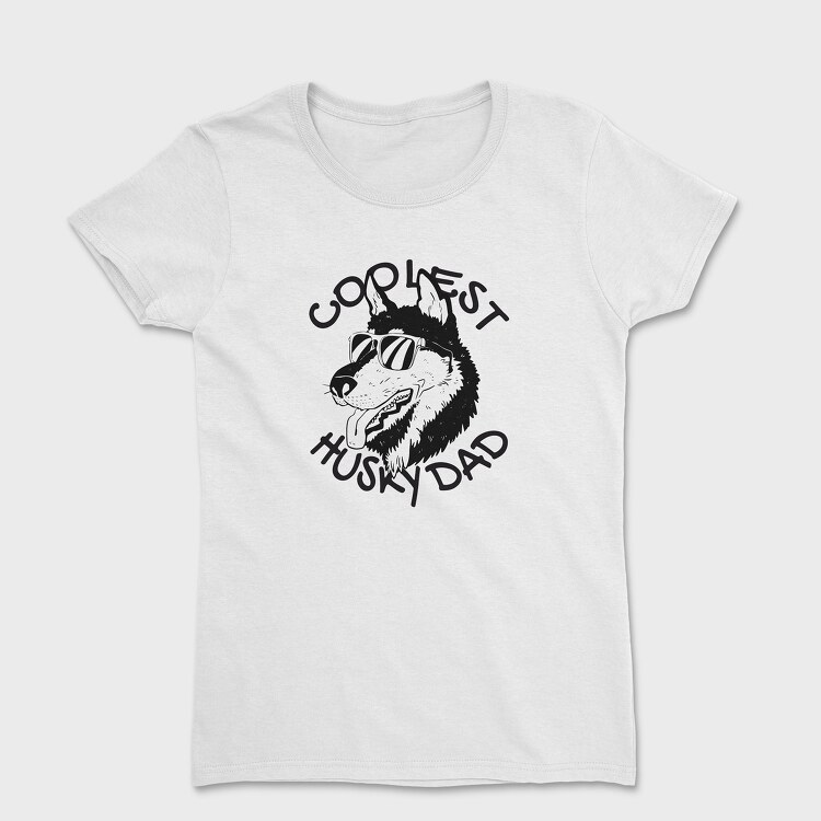 Dog Husky Dad, Women's T-Shirt