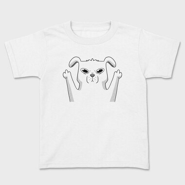 Dog Middle Finger 2, Kids' T-Shirt