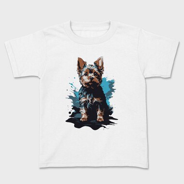 Dog Yorkshire Watercolor, Kids' T-Shirt