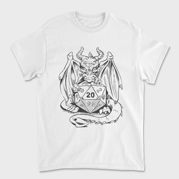 Dragon Dungeons Dice, Унисекс Мъжка Тениска