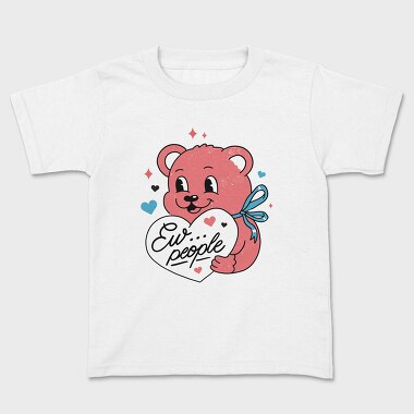 Ew People Pink Teddy, Kids' T-Shirt