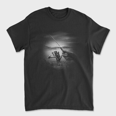 Fisherman Lake Monochrome, Unisex Men's T-Shirt