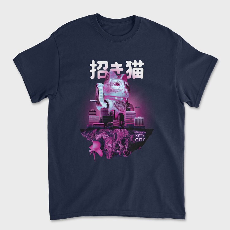 Floating Island Kittie City, Unisex Men's T-Shirt