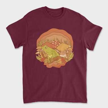 Frog and Mushrooms Vintage, Unisex Men's T-Shirt