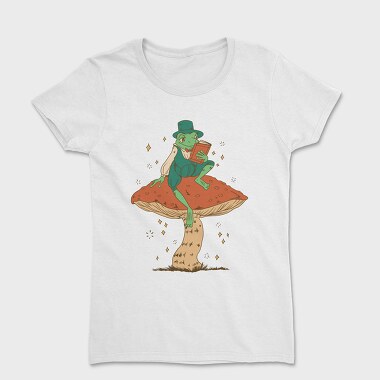 Frog Cottagecore Reading, Women's T-Shirt
