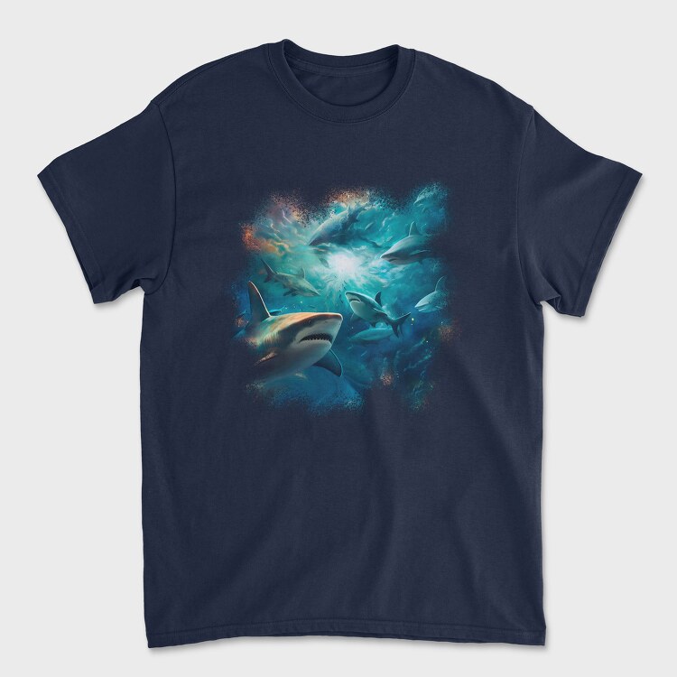 Galaxy of Sharks, Unisex Men's T-Shirt