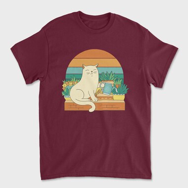 Gardening Cat, Unisex Men's T-Shirt