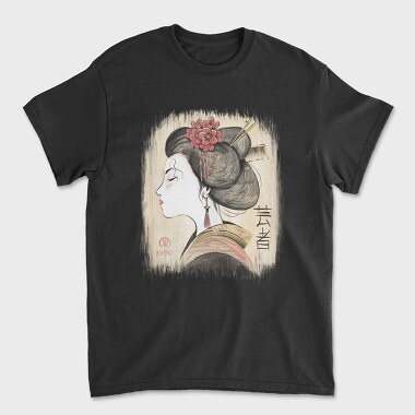 Geisha Traditional Vinttage, Unisex Men's T-Shirt