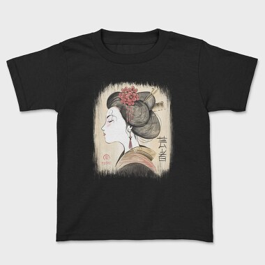 Geisha Traditional Vinttage, Kids' T-Shirt