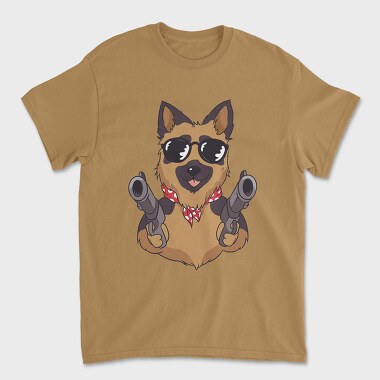 German Shepherd Guns, Unisex Men's T-Shirt