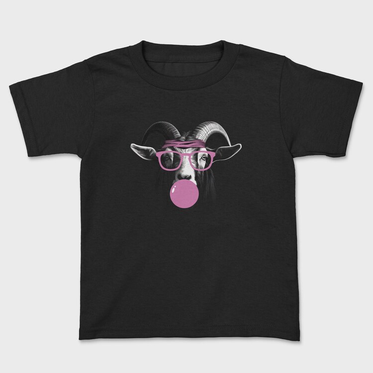 Goat Monochrome Bubblegum, Kids' T-Shirt