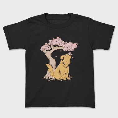 Golden With Butterfly, Kids' T-Shirt