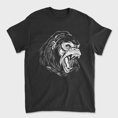 Gorilla Monochrome, Unisex Men's T-Shirt