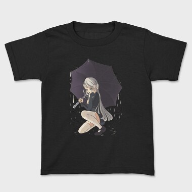 Goth Style Anime Girl, Kids' T-Shirt