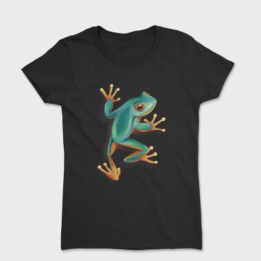 Green Frog Realistic, Women's T-Shirt