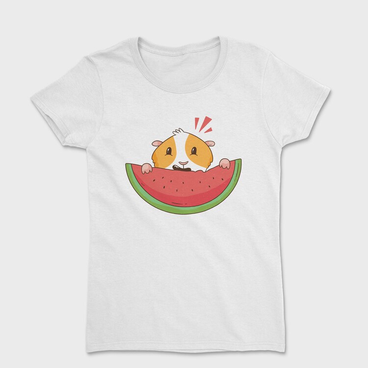 Guinea Pig Watermelon, Women's T-Shirt