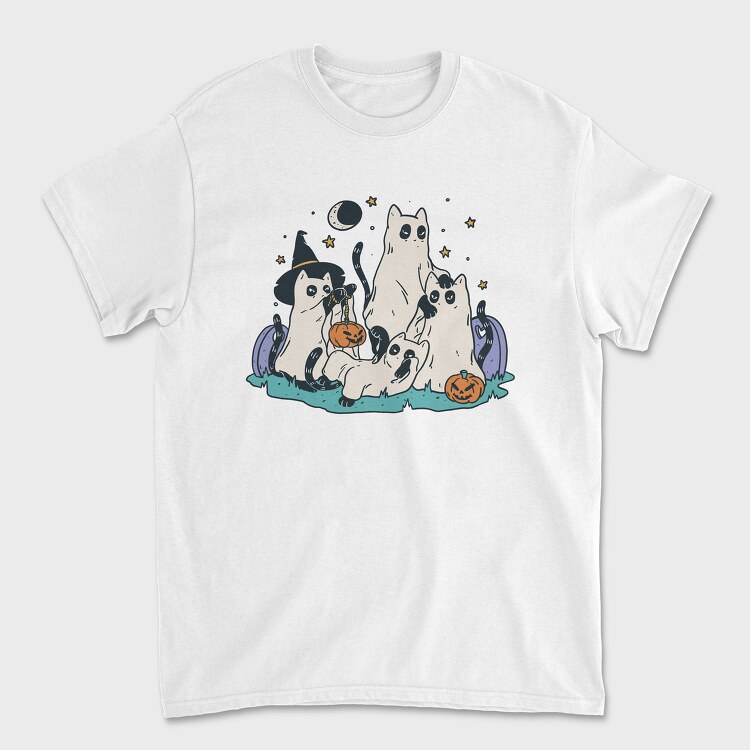 Halloween Cats, Унисекс Мъжка Тениска