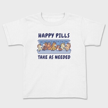 Happy Pills Horses, Kids' T-Shirt