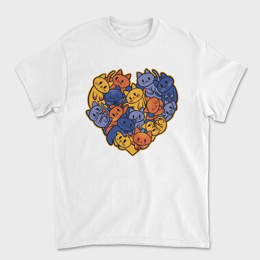 Heart of Cats, Unisex Men's T-Shirt