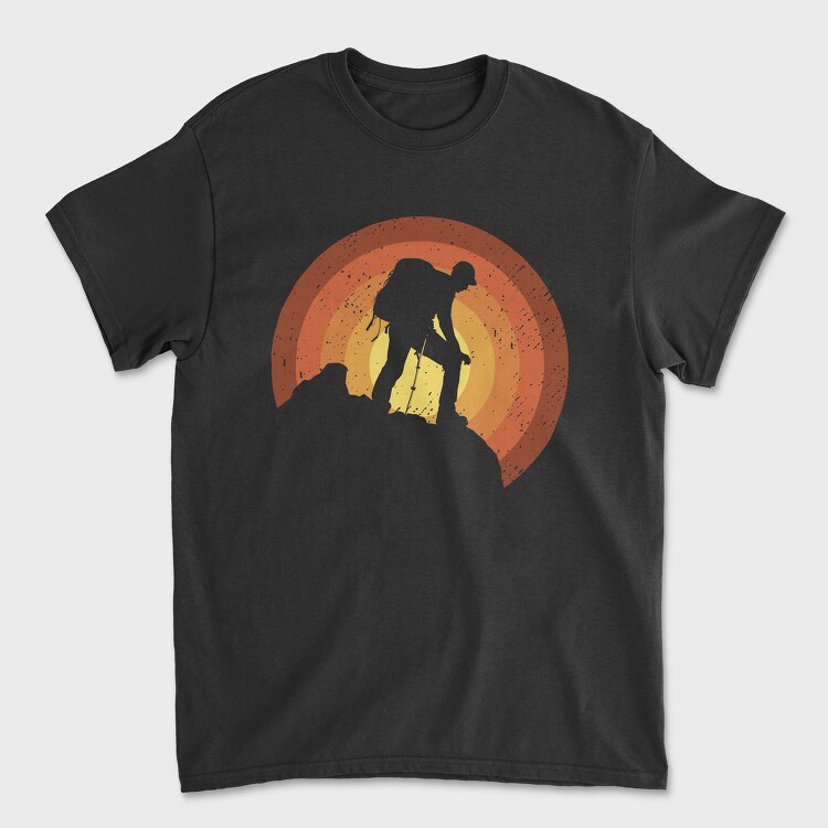Hiker Sunset, Унисекс Мъжка Тениска