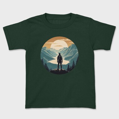 Hiking Nature Mountain, Kids' T-Shirt