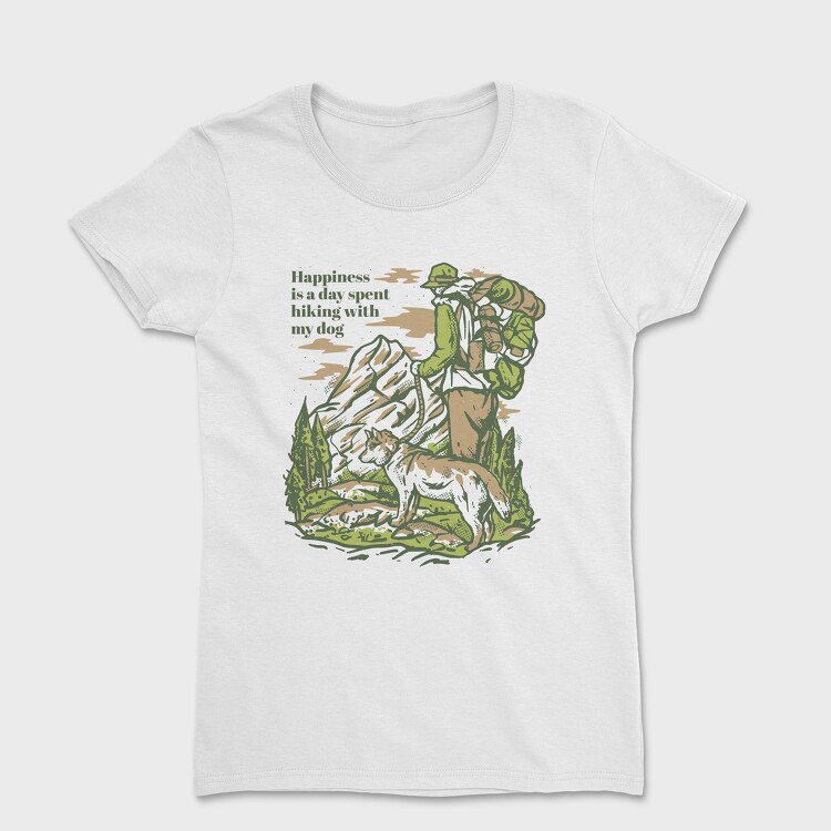 Hiking With My Dog, Women's T-Shirt