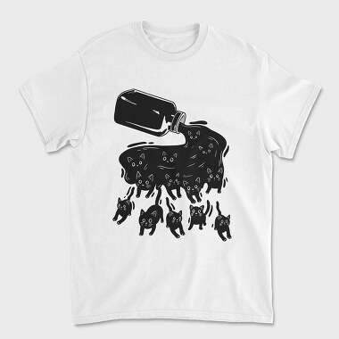 Ink Black Cats, Unisex Men's T-Shirt
