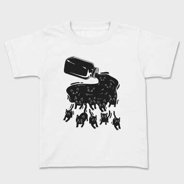 Ink Black Cats, Kids' T-Shirt