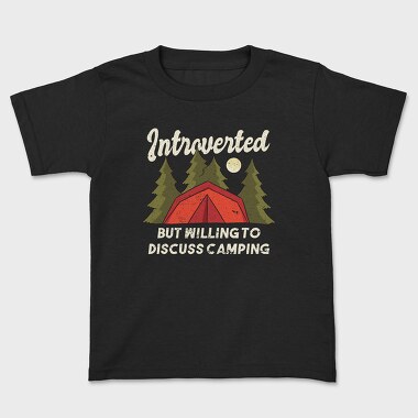 Introvert Camping, Kids' T-Shirt